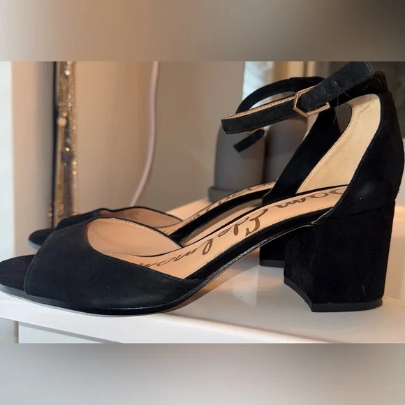 Sam Edelman minimalists party Elegant Black Heels size 8.5 - Picture 3 of 7